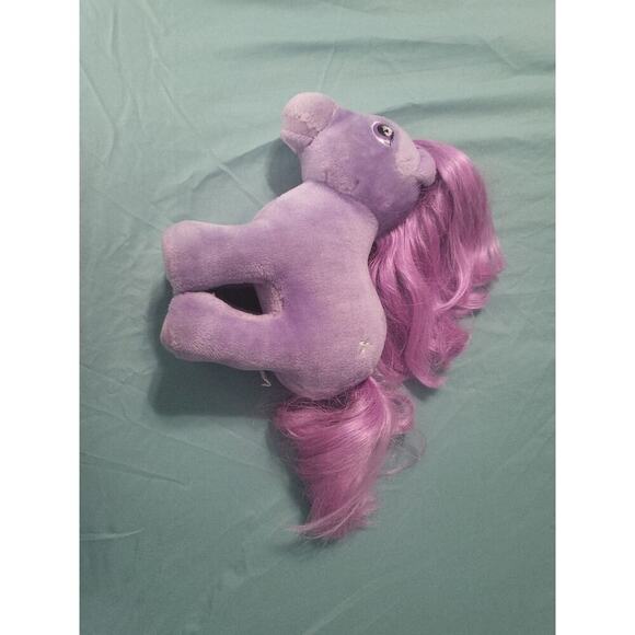 Vintage Hasbro Softies My Little Pony Purple Blossom Stuffed Animal Plush‎ Toy - Picture 1 of 7